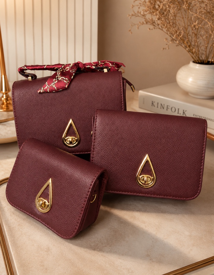 KIT BOLSA COM 3 BOLSA FEMININA