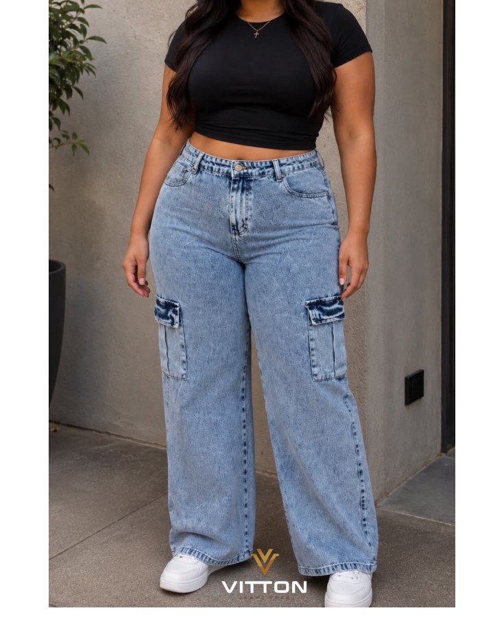 CALCA PLUS SIZE CARGO
