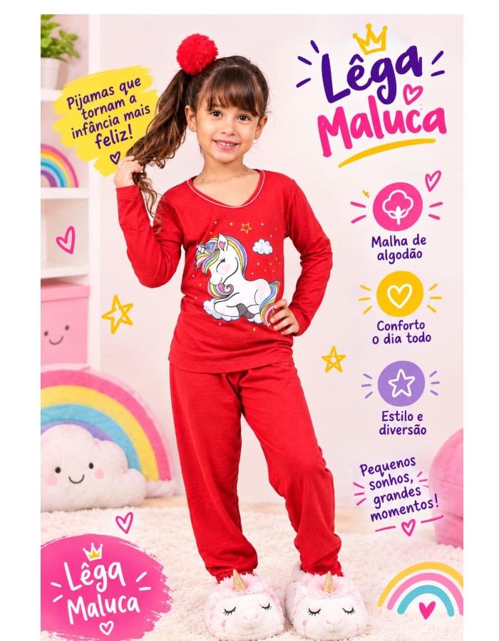 Pijama Manga Longa Infantil