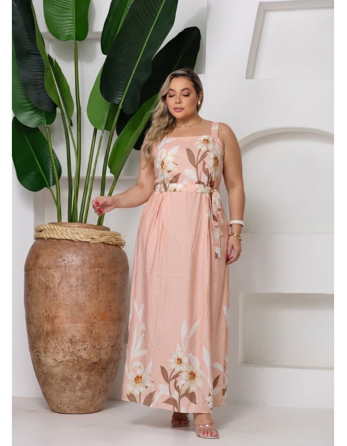 Vestido Plus Rosa 