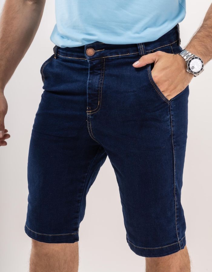 BERMUDA ALFAIATARIA JEANS DESTROYED L. MEL CLARO
