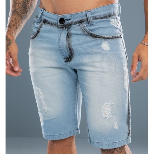 Bermuda jeans contorno 