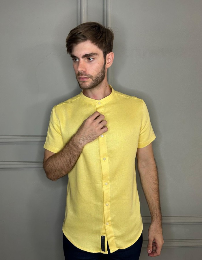 CAMISA GOLA PADRE LINHO MODAL ITALIA