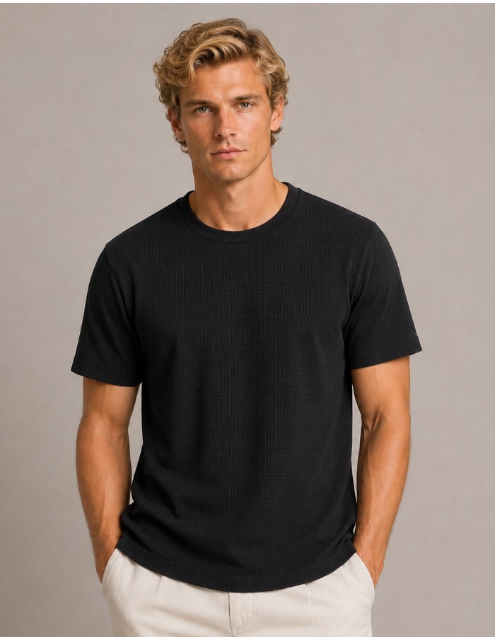 CAMISA TEXTURIZADA VENEZA COM FENDA
