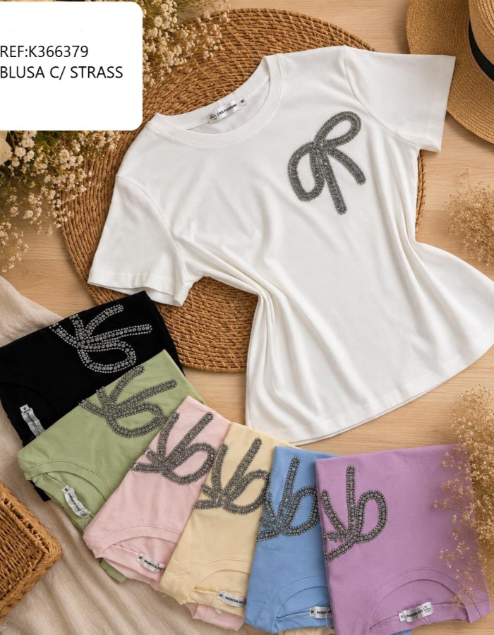 T-SHIRT ALGODÃO C/ ELASTANO E STASS