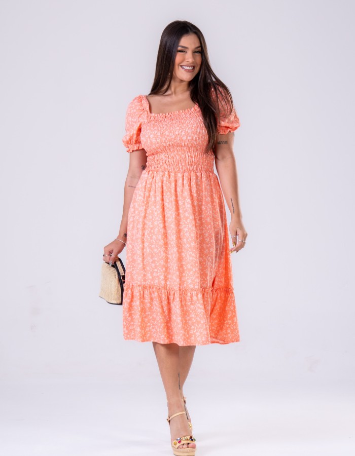 VESTIDO CURTO LASTEX NO PEITO ( TEC. VISCOLINHO )
