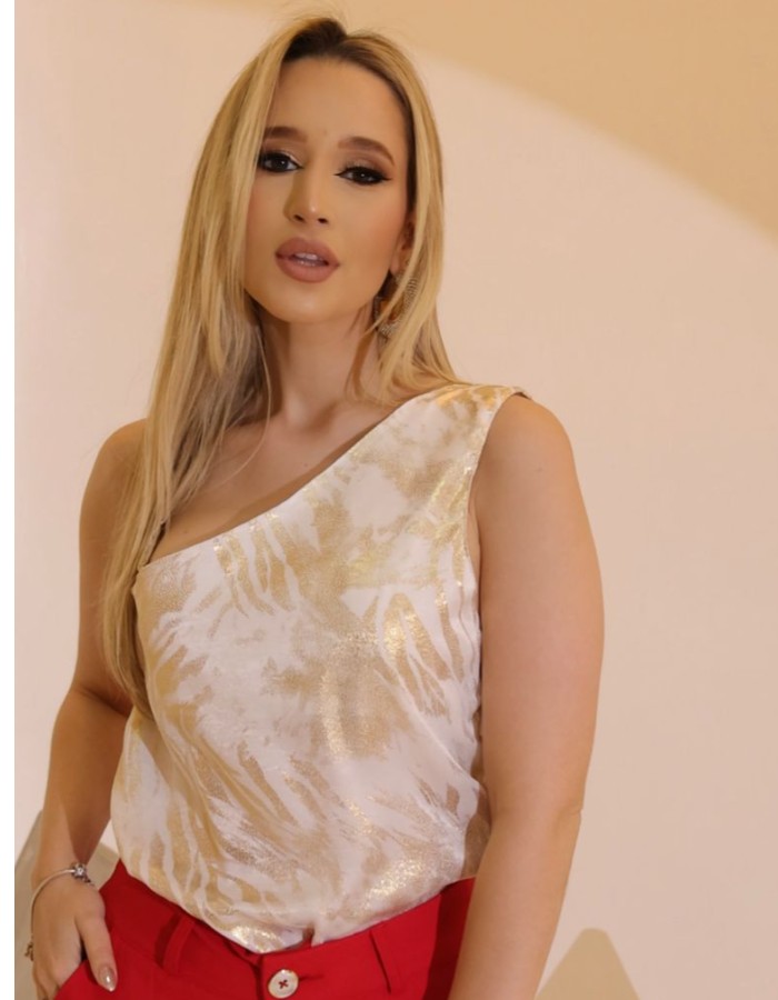 BLUSA OMBRO SÓ COM ALÇA FINA 