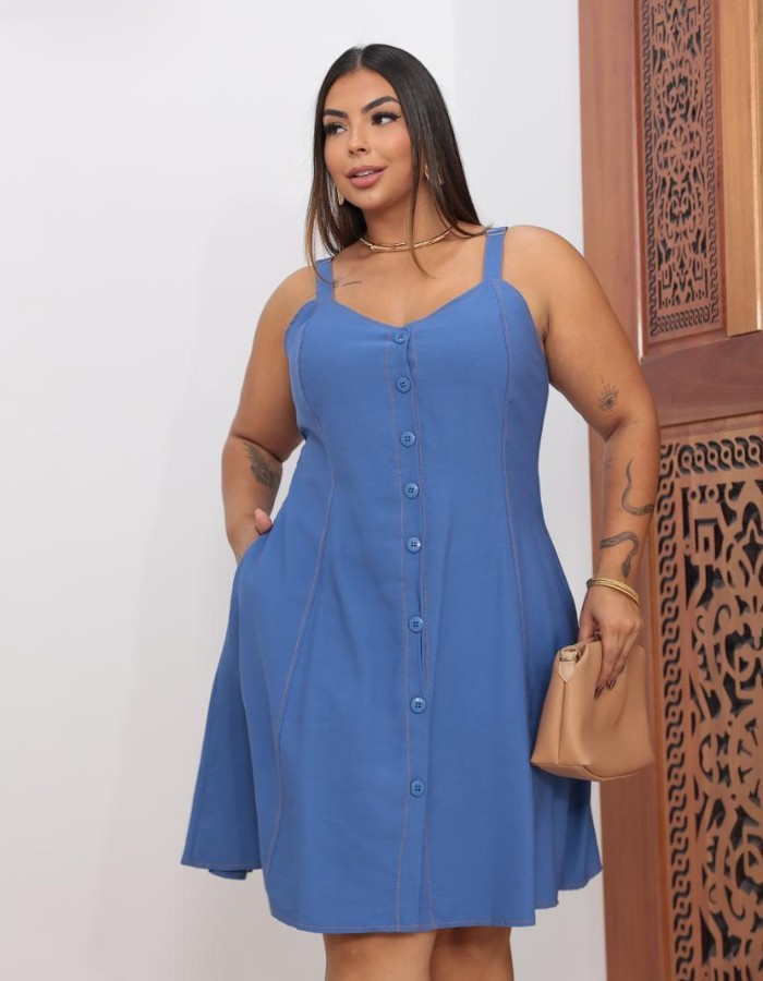 VESTIDO C/ BOTÕES