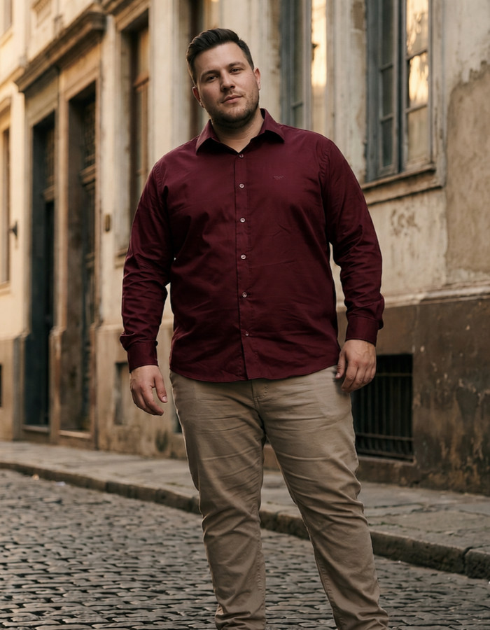 CAMISA ML PLUS SIZE