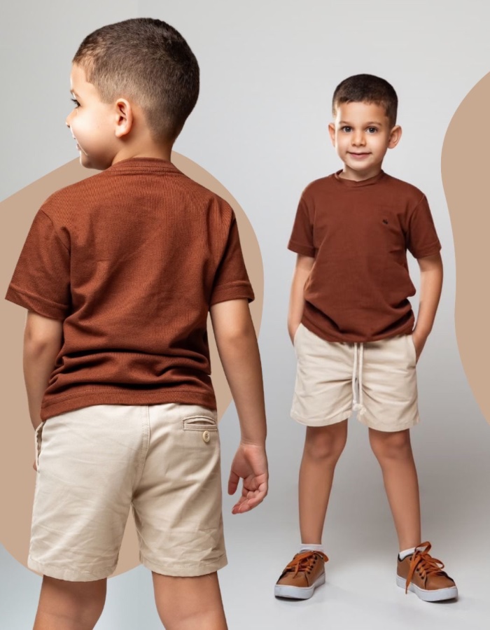 Short mauricinho brim Sport fino 100% algodão INFANTIL