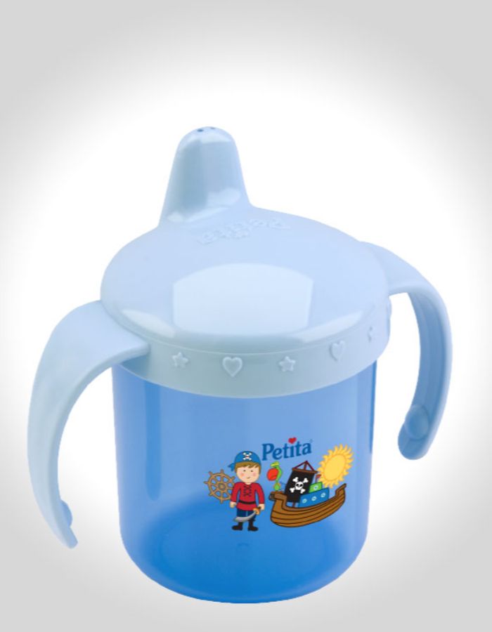 CANECA C/ ALÇA COLOR 200ML PIRATA AZUL PETITA