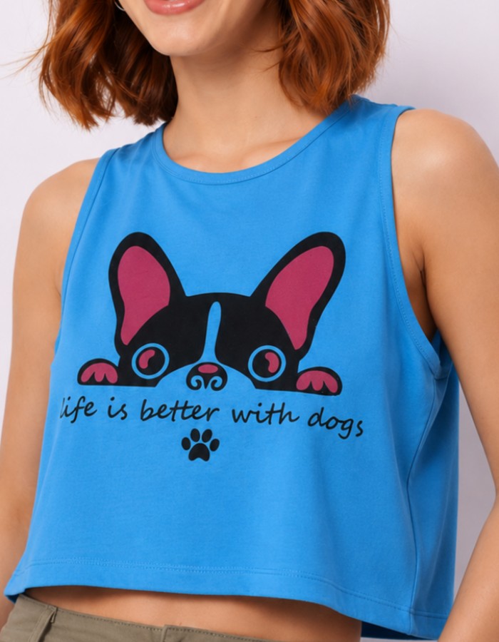APENAS CROPPED REGATA - DOG