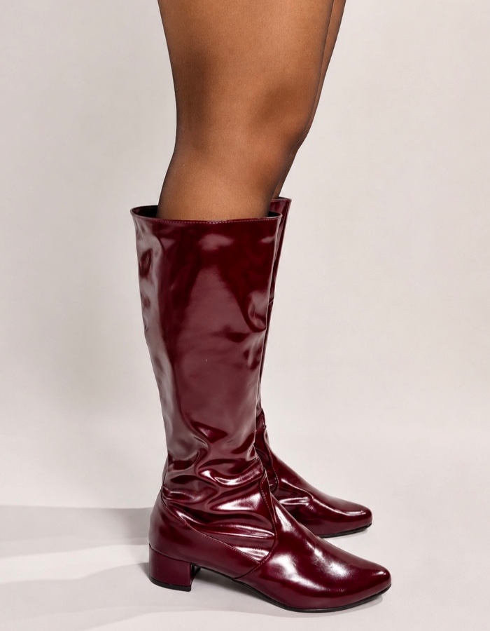 Bota cano alto marsala