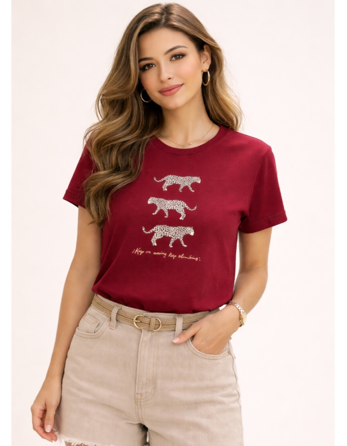 T-SHIRT DE ALGODÃO 3 ONÇAS 