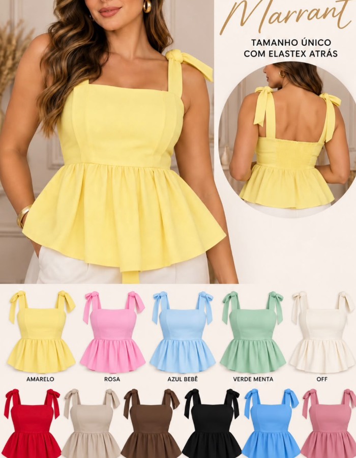 BLUSA PEPLUM TECIDO MARRANT