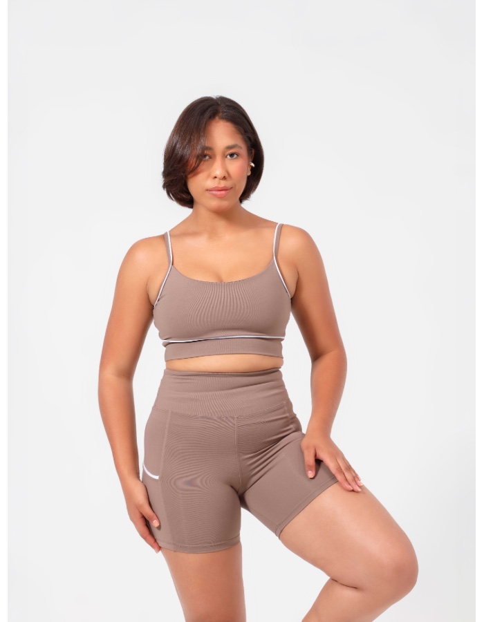Conj. De short friso com bolso