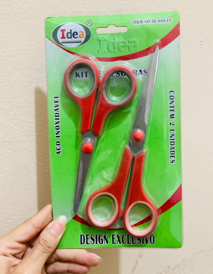 KIT DE TESOURA C/ 2 UNIDADES IDEA