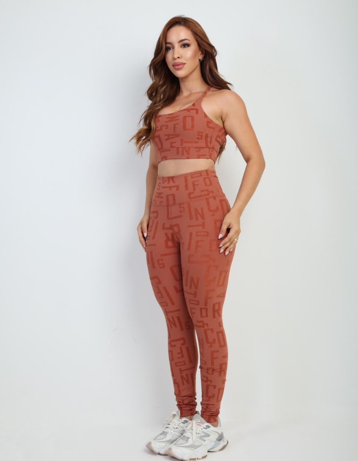 Legging/ tecido letra