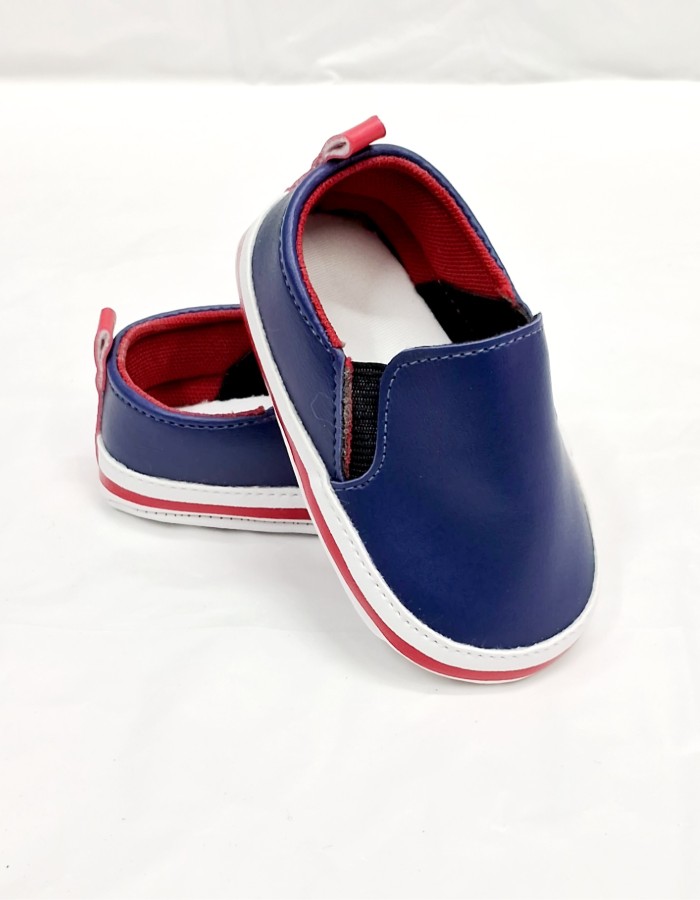 TENIS CASUAL MARINHO COM VERMELHO BEBÊ EMANUEL