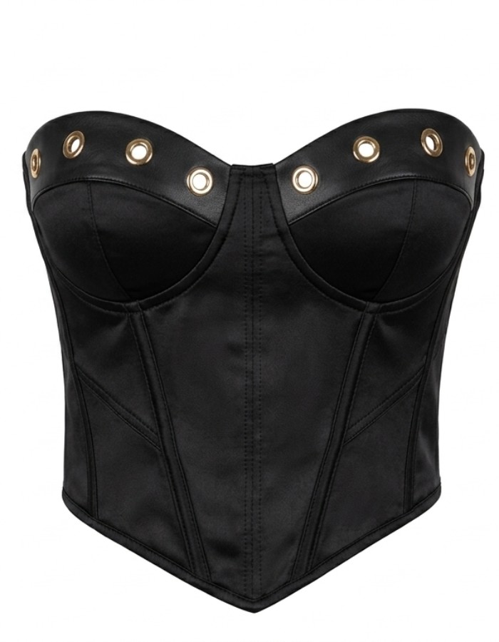 corset couro 