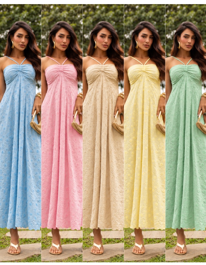 Vestido bordado Elisabete 