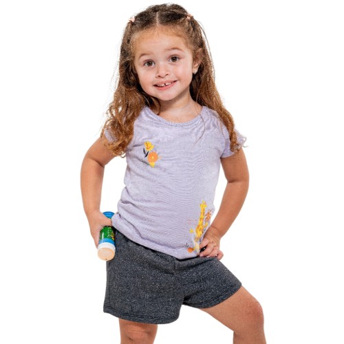 CONJUNTO MOLETINHO INFANTIL GIRAFA FEMININO