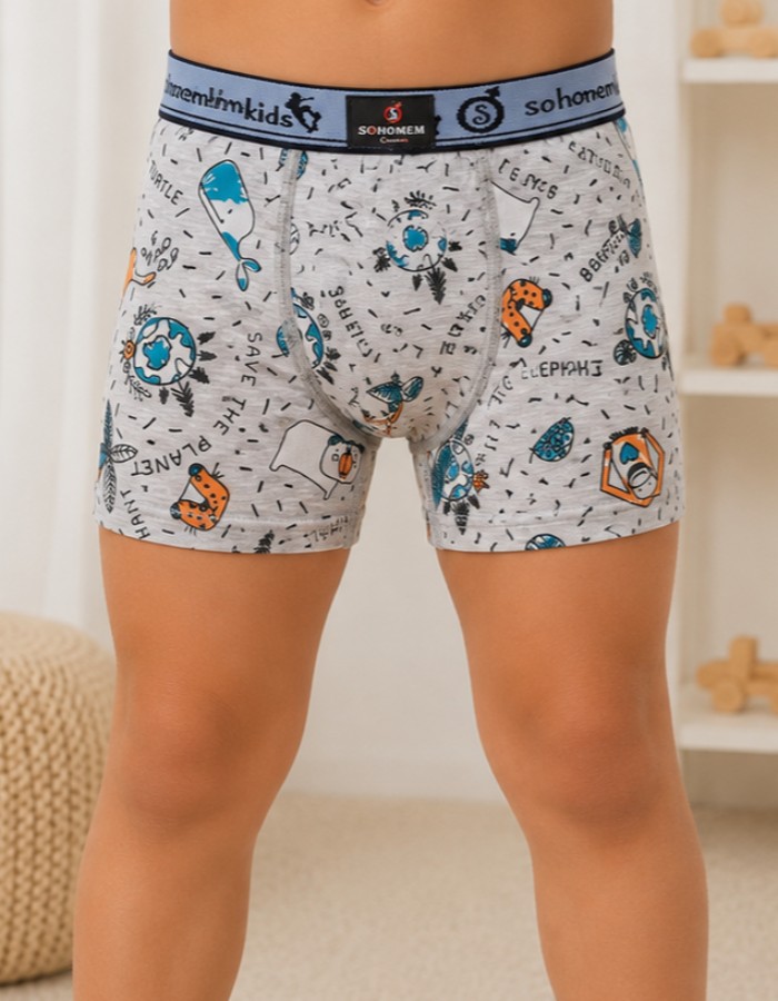 CUECA BOX INFANTIL ESTAMPADA