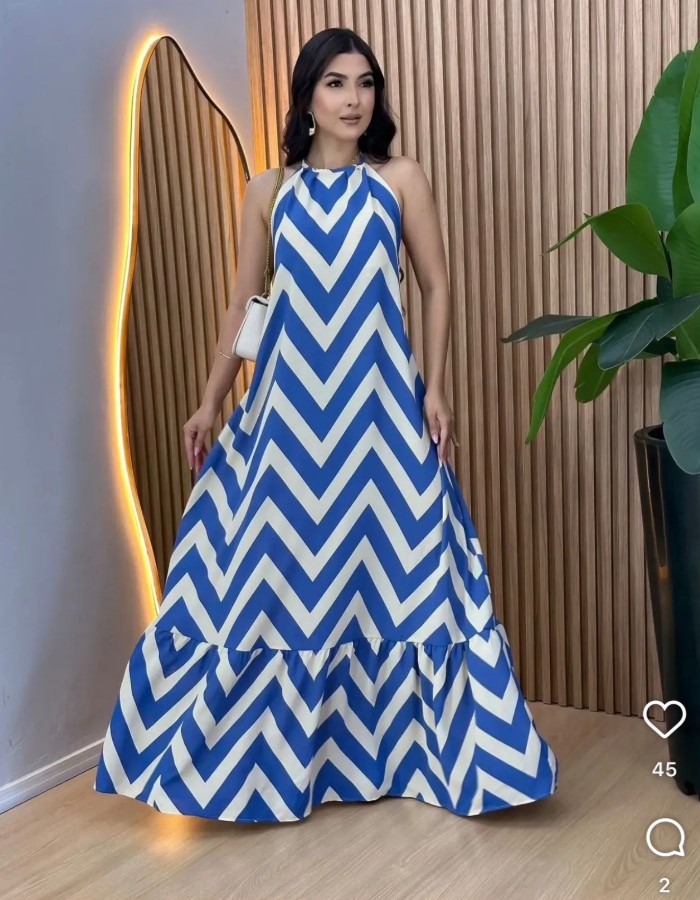 VESTIDO CREPE ZIGZAG