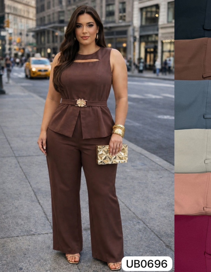 conjunto de calça plus