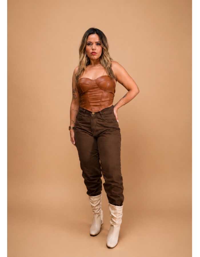Calça Mom 100%