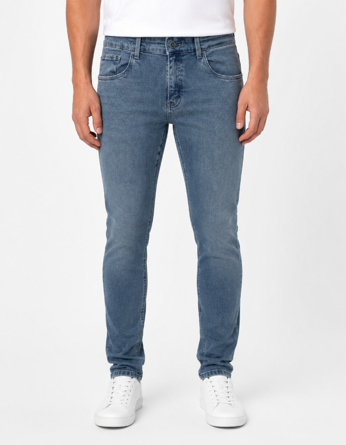 Calça Jeans Masculina Skinny Azul Claro
