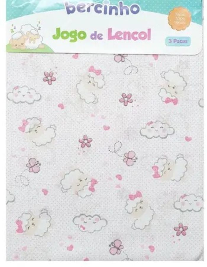 Jogo de Lençol padrão 3 pçs Bercinho