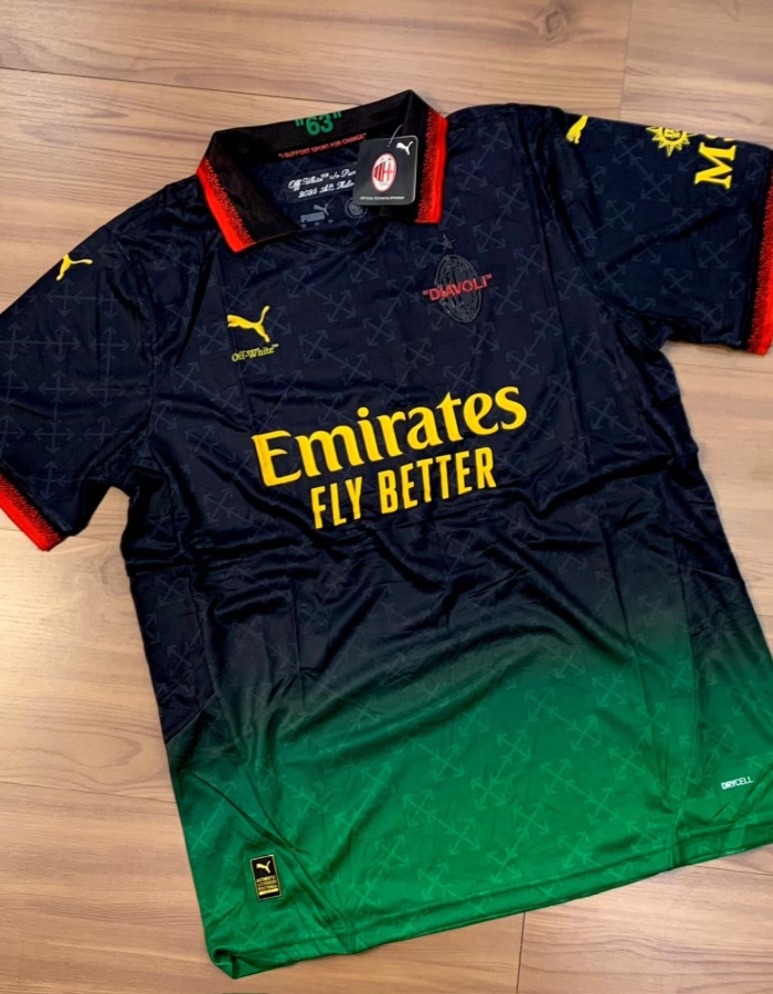 CAMISETA MILAN PRETO VERDE 