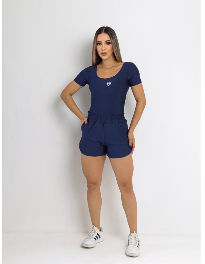 Conjunto body com manga e short box 