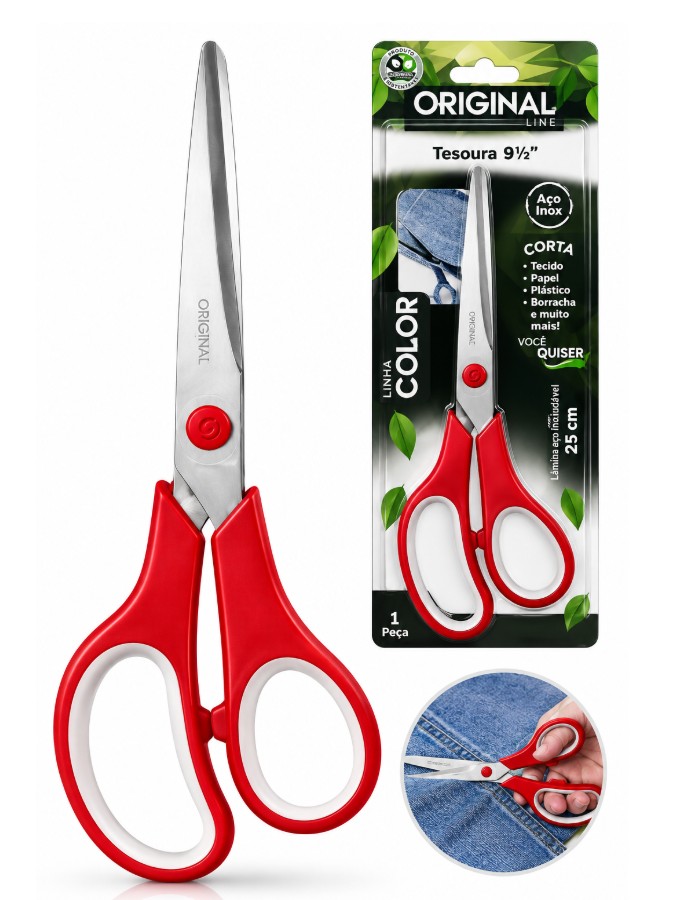 TESOURA LINHA COLOR 8.1/2'' POLEGADAS C/ 1 UND - ORIGINAL