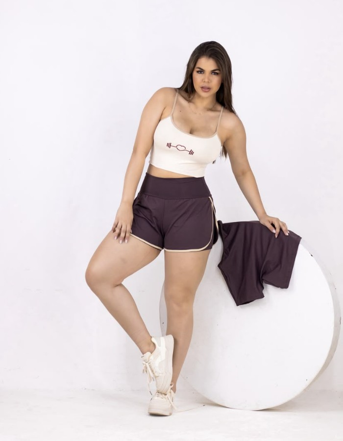 CONJUNTO SHORT DUPLO, TOP E CROPPED