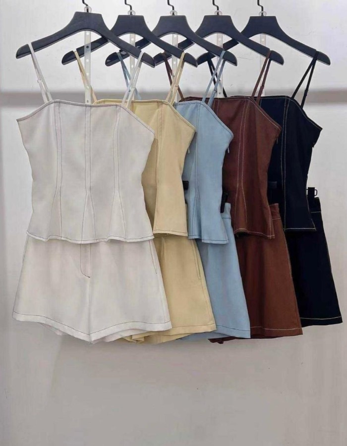 CONJUNTO SHORT PESPONTO