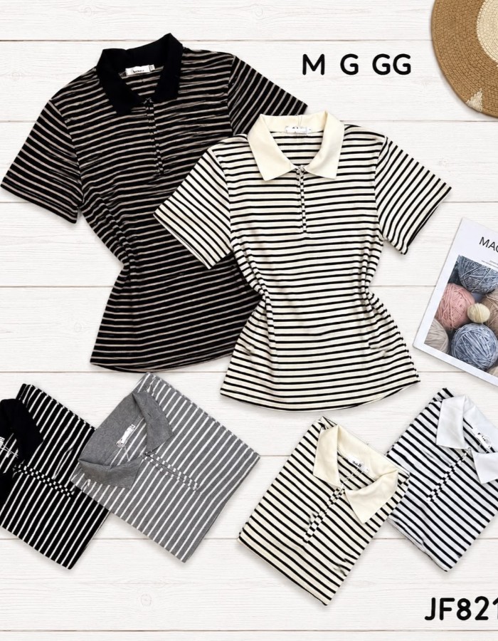 BLUSA POLO 2 LISTRINHAS