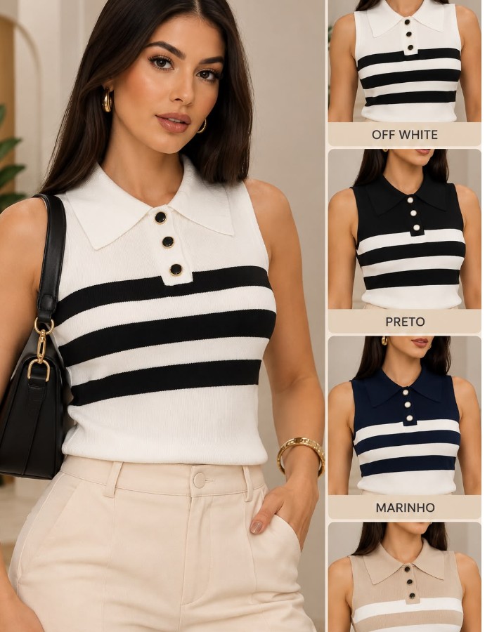 BLUSA MODAL FRIO COM BOTÃO PEROLADO