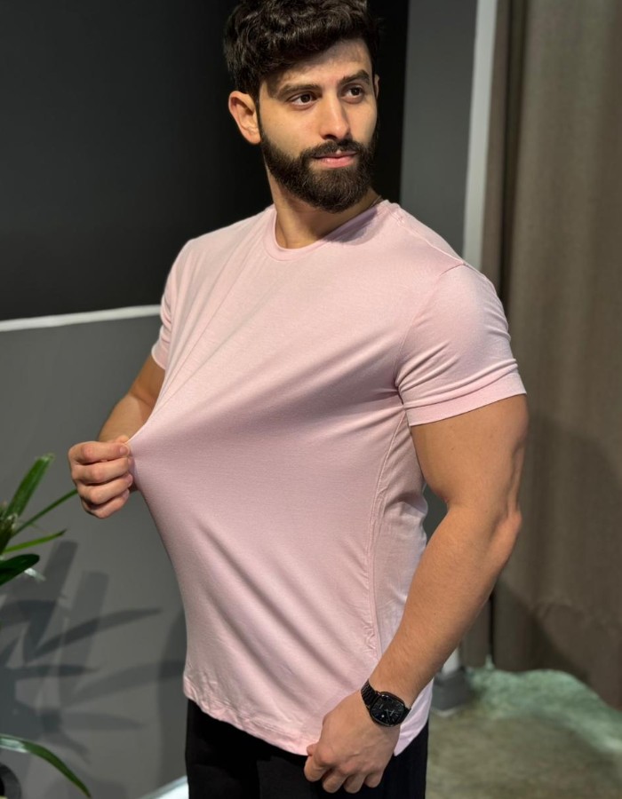 T SHIRT TECH ROSA CHÁ