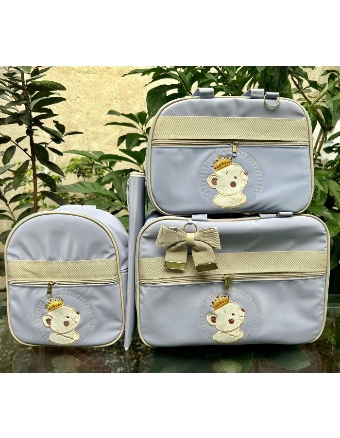 CONJUNTO BOLSA 4 PEÇAS URSO REAL