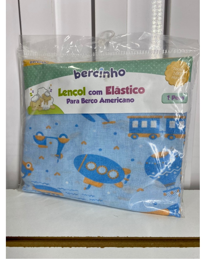LENÇOL COM ELÁSTICO ESTAMPADO BERÇO AMERICANO BERCINHO