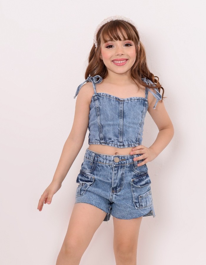 CONJUNTO JEANS INFANTIL DESGRADEADO