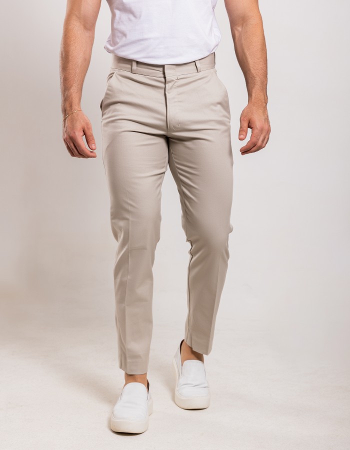 Calça Reta Alfaiataria Sarja Viena (R: 3-D)