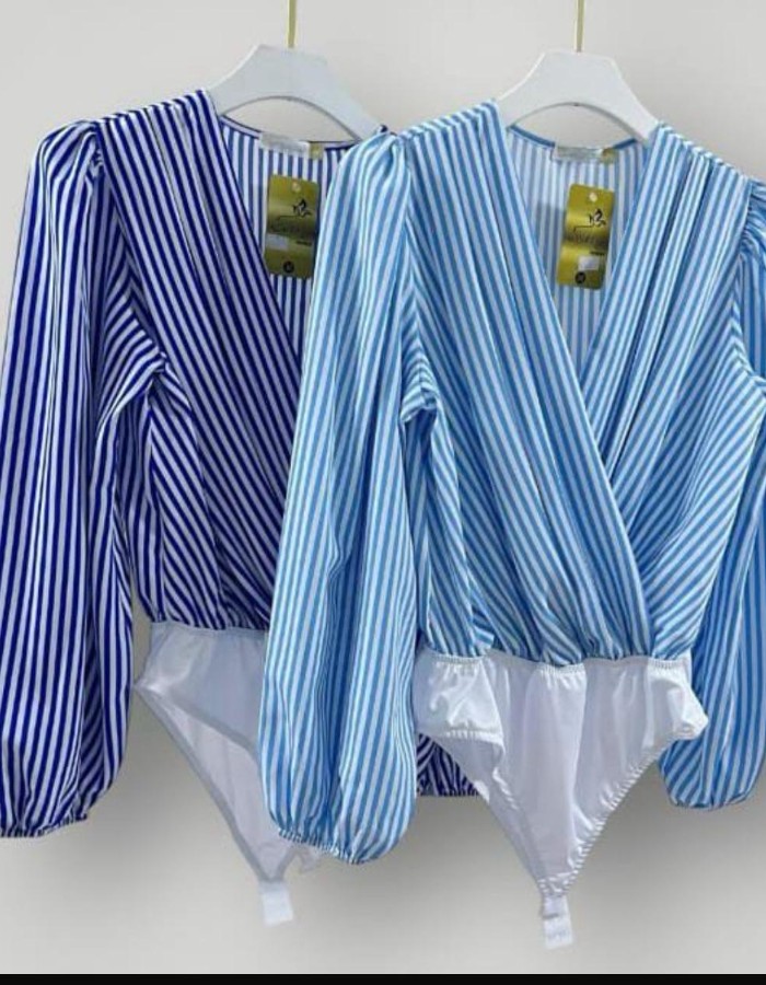 BODY LISTRADO CREPE