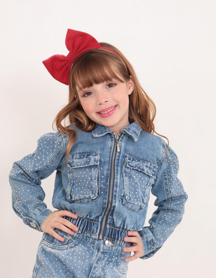 JAQUETA GLOW JEANS INFANTIL DESGRADEADA