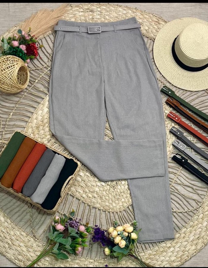 CALÇA MODELO ZARA LINHO COM CINTO 