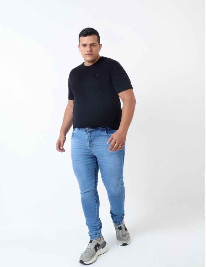 CALÇA SKINNY MASC. PLUS SIZE