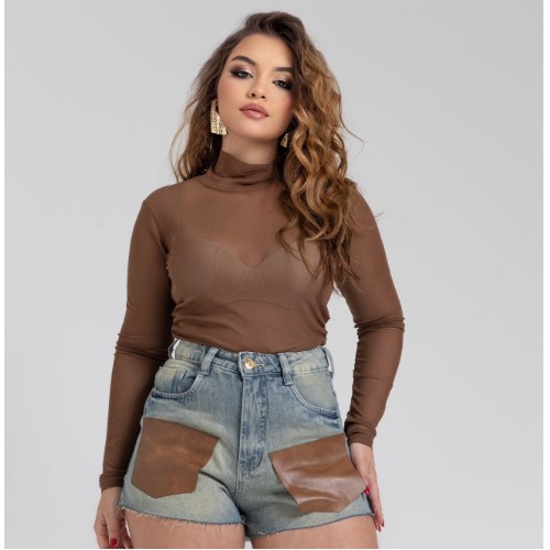 SHORT CAMEL SLIM 100%
