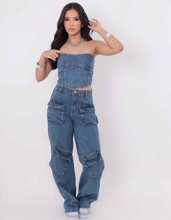 CONJUNTO JEANS DESGRADEADO